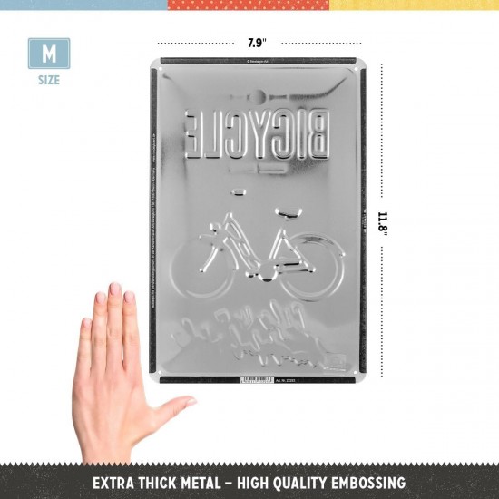 Placă metalică 20 x 30 - Bicycle - Beautiful Ride - Bicicleta - O Plimbare Minunata