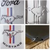 Placă metalică 20 x 30 - Ford Mustang - Horse ; Stripes Logo - Sigla cu Cal și Dungi