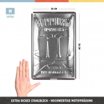 Placă metalică 20 x 30 - Gruppentherapie Bier - Bere - Terapie de Grup