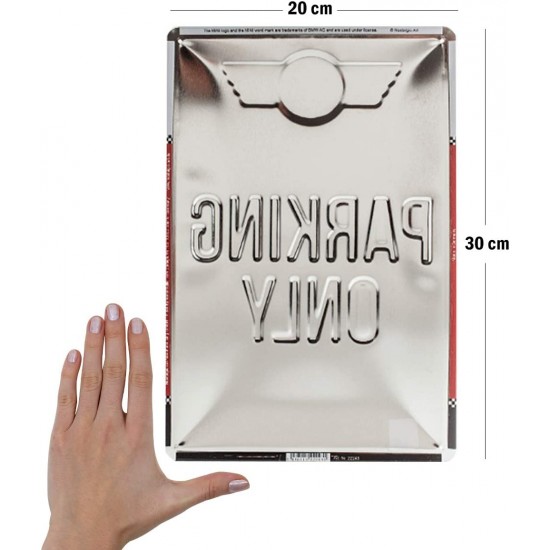 Placă metalică 20 x 30 - Mini - Parking Only - Parcare Doar pentru Mini