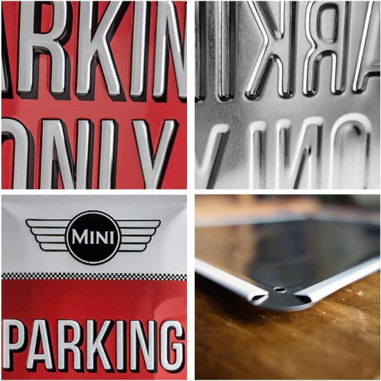Placă metalică 20 x 30 - Mini - Parking Only - Parcare Doar pentru Mini
