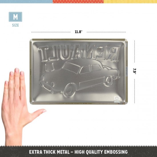 Placă metalică 20 x 30 - Renault Dauphine