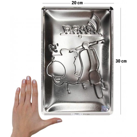 Placă metalică 20 x 30 - Vespa - The Italian Classic - Vespa - Clasicul Italienesc