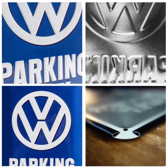 Placă metalică 20 x 30 - Volkswagen Parking Only - Parcare Doar pentru Volkswagen