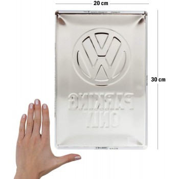 Placă metalică 20 x 30 - Volkswagen Parking Only - Parcare Doar pentru Volkswagen