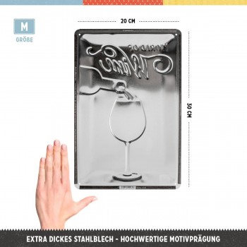 Placă metalică 20 x 30 - World Of Wine - Lumea Vinului