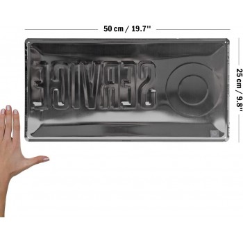 Placă metalică 25 x 50 - BMW - Service