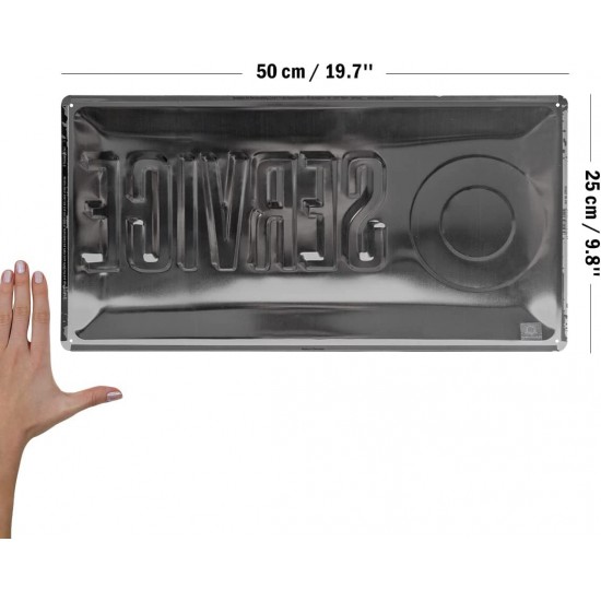 Placă metalică 25 x 50 - BMW - Service