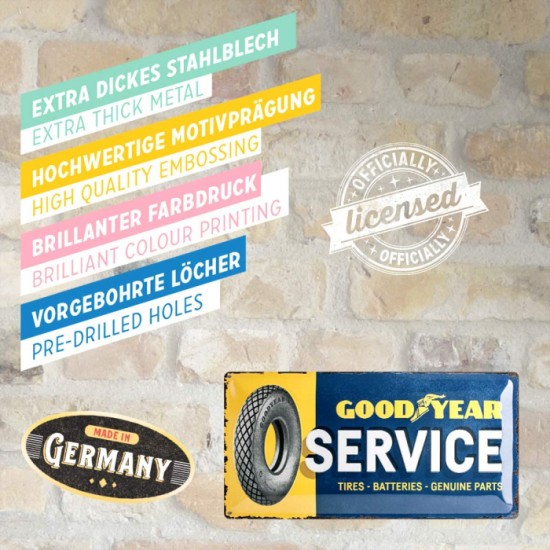 Placă metalică 25 x 50 - Goodyear Service