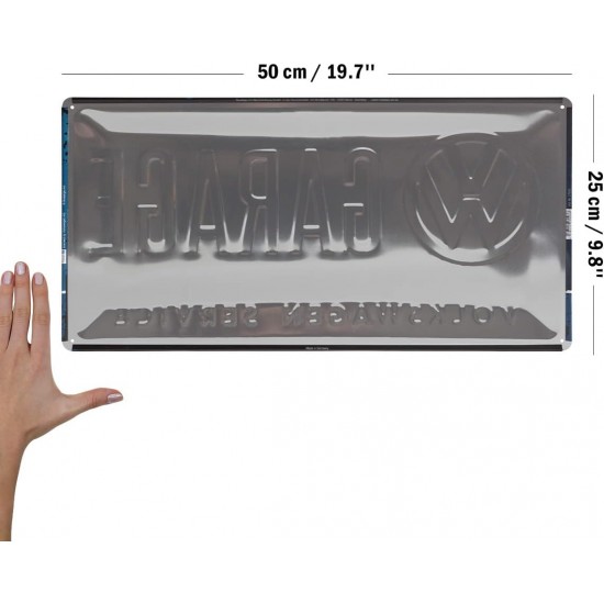 Placă metalică 25 x 50 - Volkswagen Garaj