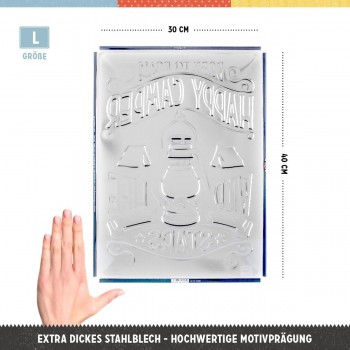 Placă metalică 30 x 40 - Happy Camper - Bucuria Camping - Ului Placă metalică 30 x 40 - Happy Camper - Bucuria Camping - Ului