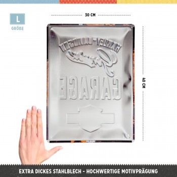 Placă metalică 30 x 40 - Harley-Davidson Garage - Garaj Placă metalică 30 x 40 - Harley-Davidson Garage - Garaj