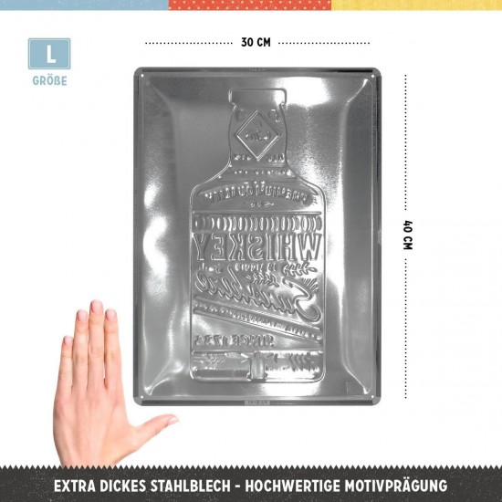 Placă metalică 30 x 40 - Whiskey - Raza de Soare