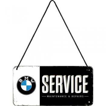 Placă metalică cu Șnur 10 x 20 - BMW Service Placă metalică cu Șnur 10 x 20 - BMW Service
