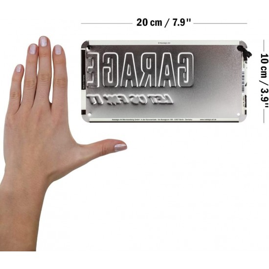 Placă metalică cu Șnur 10 x 20 - Garaj