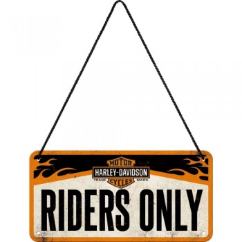 Placă metalică cu Șnur 10 x 20 - Harley-Davidson Riders Only - Doar pentru Soferi de Harley-Davidson Placă metalică cu Șnur 10 x 20 - Harley-Davidson Riders Only - Doar pentru Soferi de Harley-Davidson
