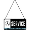 Placă metalică cu Șnur 10 x 20 - Mercedes-Benz Service