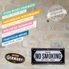 Placă metalică cu Șnur 10 x 20 - Sorry No Smoking