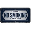Placă metalică cu Șnur 10 x 20 - Sorry No Smoking