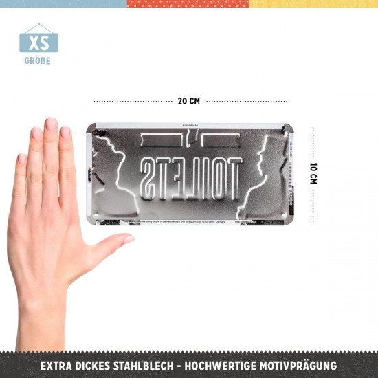 Placă metalică cu Șnur 10 x 20 - Toilets - Toalete Placă metalică cu Șnur 10 x 20 - Toilets - Toalete