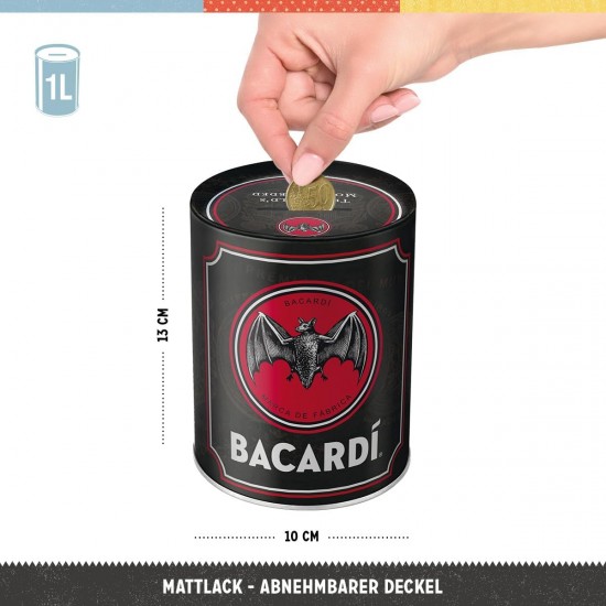 Pușculiță Bacardi Logo Negru