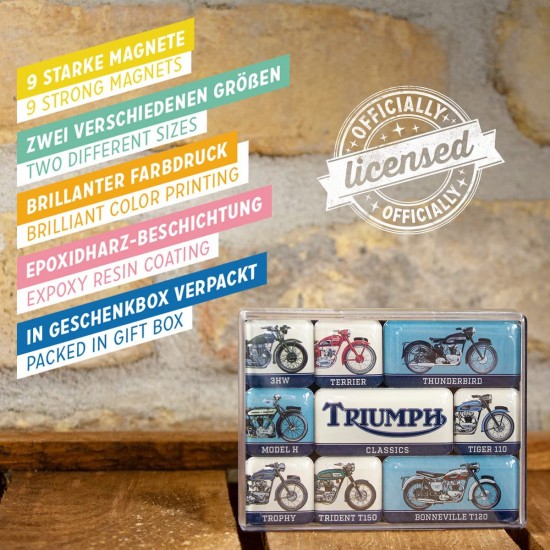 Set magneți Triumph - Model Chart - Diagrama cu Modele
