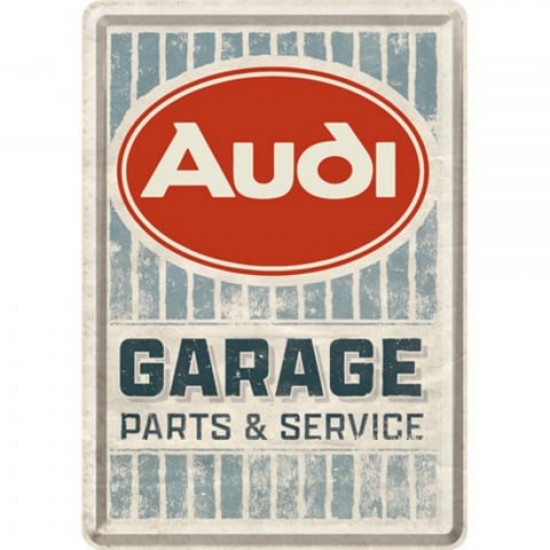 Carte Poștală metalică - Audi - Garage - Garaj