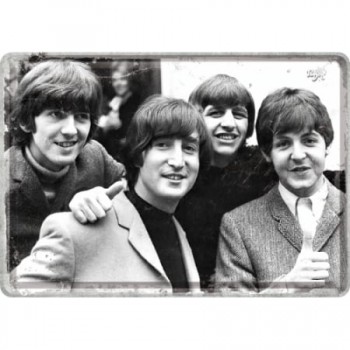 Carte Poștală metalică - The Beatles - Photo - Poza