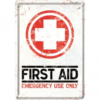 Carte poștală metalică - Design retro First Aid Kit - decorativă