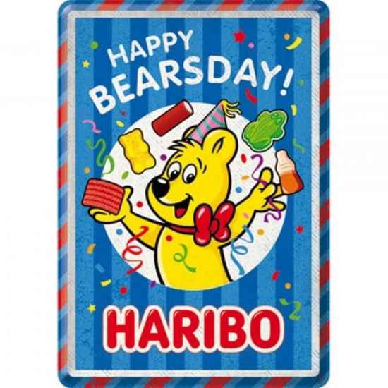 Carte Poștală metalică - Haribo Happy Bearsday - la Multi Ani Ursule