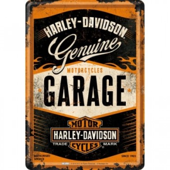 Carte Poștală metalică - Harley-Davidson Garage - Garaj