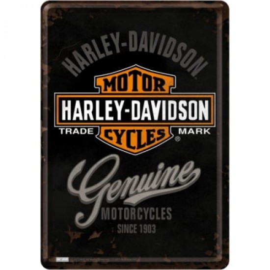 Carte Poștală metalică - Harley-Davidson Genuine - Autentic Carte Poștală metalică - Harley-Davidson Genuine - Autentic