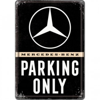 Carte Poștală metalică - Mercedes-Benz Parking Only - Parcare Doar pentru Mercedes-Benz