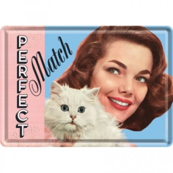Carte Poștală metalică - Perfect Match - Potrivire Perfecta