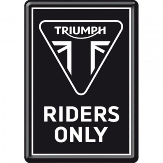 Carte Poștală metalică - Triumph Riders Only - Doar Soferi de Triumph