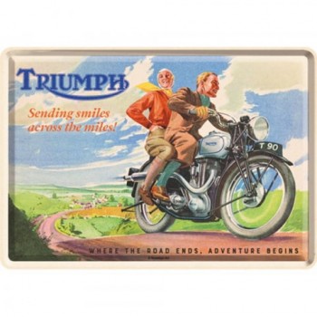 Carte Poștală metalică - Triumph Sending Smiles - Trimitem Zambete