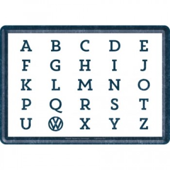Carte Poștală metalică - Volkswagen - Abc Carte Poștală metalică - Volkswagen - Abc