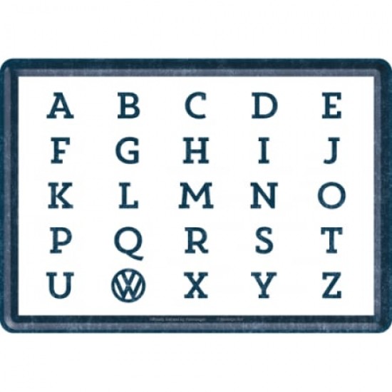 Carte Poștală metalică - Volkswagen - Abc