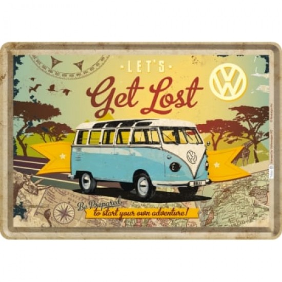 Carte Poștală metalică - Volkswagen - Let'S Get Lost! - Hai Sa Rătăcim!