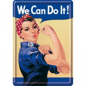 Carte Poștală metalică - We Can Do It! - Putem Sa O Facem! Carte Poștală metalică - We Can Do It! - Putem Sa O Facem!