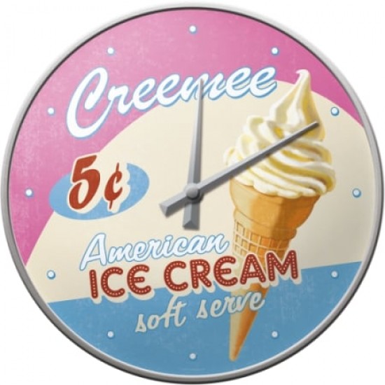 Ceas de Perete American Ice Cream - Înghețată în Stil American