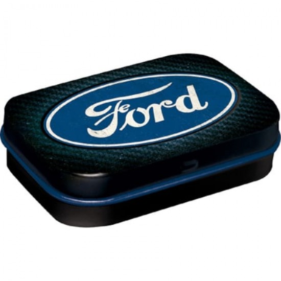 Cutie metalică de buzunar - Ford - Logo Blue Shine - Sigla Albastra Lucioasa