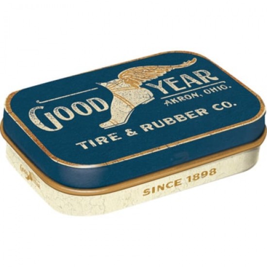 Cutie metalică de buzunar - Goodyear Wing Foot Logo 1901 - Sigla cu Picior Inaripat