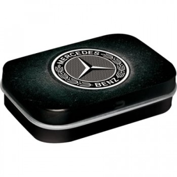 Cutie metalică de buzunar - Mercedes-Benz Logo Negru