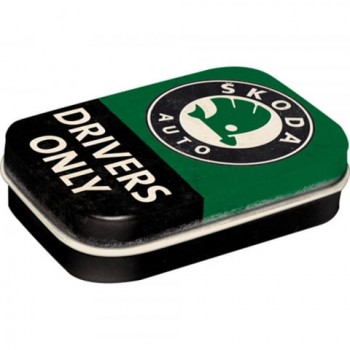 Cutie metalică de buzunar - Skoda - Drivers Only - Doar pentru Soferi de Skoda