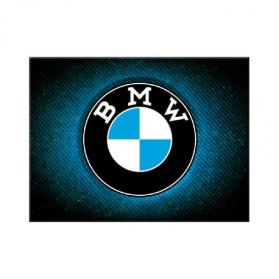 Magnet 6 x 8cm -  BMW - Logo Blue Shine - Sigla pe Albastru Lucios
