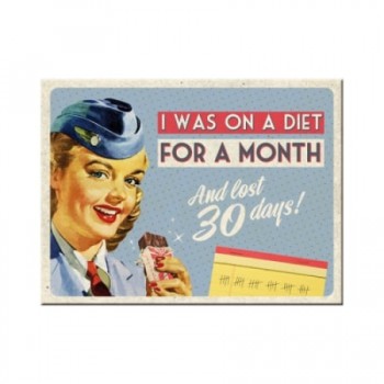 Magnet 6 x 8cm - On A Diet For A Month - Am Tinut Regim O Luna Magnet 6 x 8cm - On A Diet For A Month - Am Tinut Regim O Luna