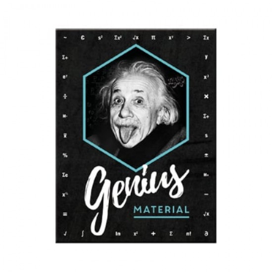 Magnet 6 x 8cm -  Einstein - Genius - Einstein Geniu