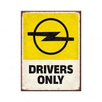 Magnet 6 x 8cm -  Opel Drivers Only - Doar pentru Soferi de Opel