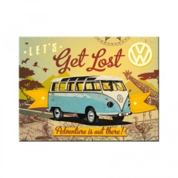 Magnet 6 x 8cm - Volkswagen Bulli - Let'S Get Lost - Hai Sa Rătăcim Magnet 6 x 8cm - Volkswagen Bulli - Let'S Get Lost - Hai Sa Rătăcim